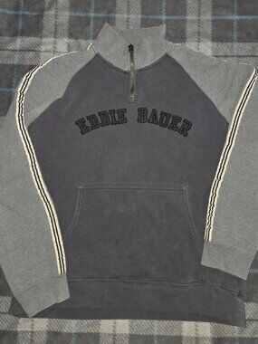 vintage 90s 2000s eddie bauer quarter zip heavyweight sweater